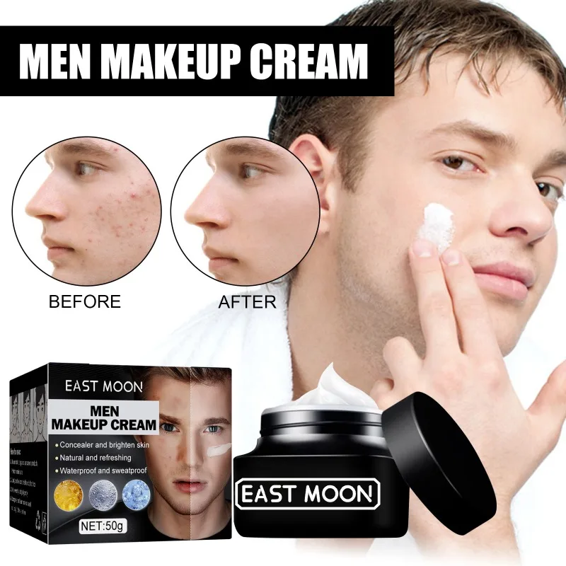 

Men's Tinted Moisturizer - Light Coverage for Acne Scars & Blemishes, Hydrating Lazy Face Cream with Gentle Moisturization
