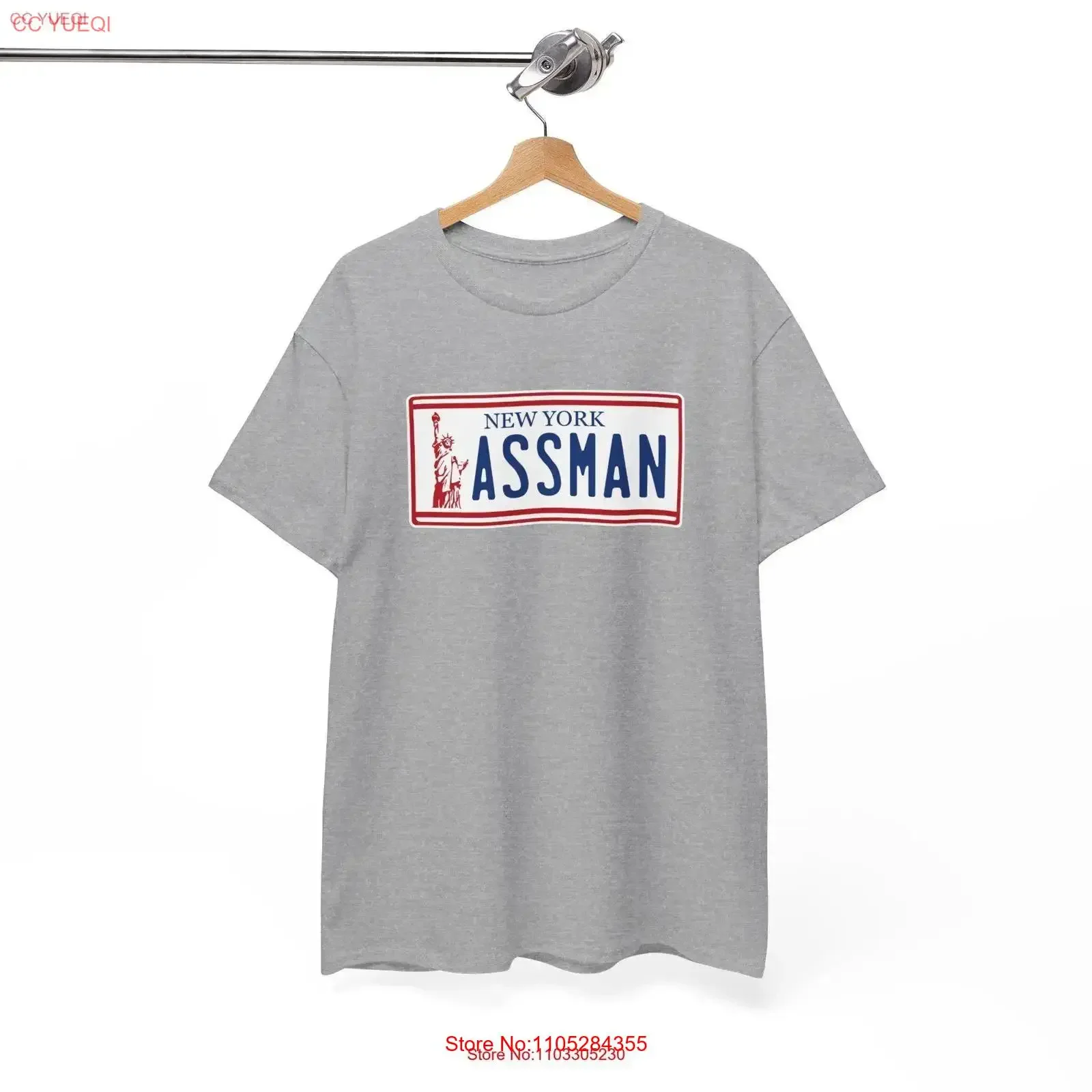 Kramer Assman T Shirt Seinfeld Funny New York License Plate Top Comedy TV Humorous Cotton vintage Washed Versatile streetwear