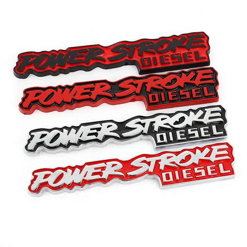 Adesivo Metálico para Carro, Emblema Powerstroke, Decalques para Porta-Malas com Logo Power Stroke Diesel para Ford Excursion 3.0 2018 F-150 F150