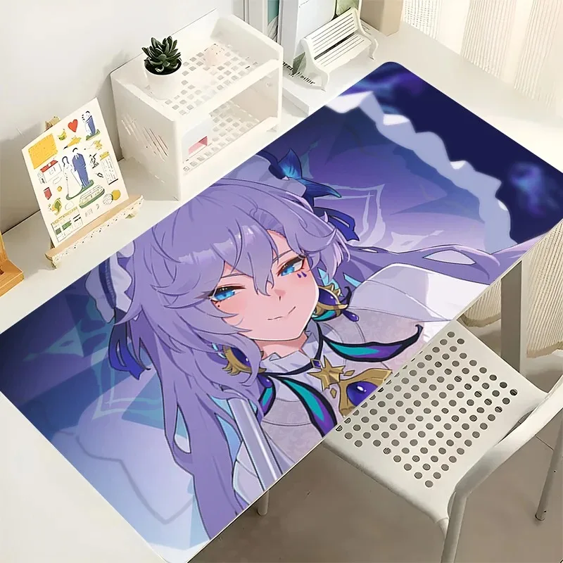 Anime W-Wutherings W-Waves C-Cantarellas Tappetino per mouse da gioco con bordo di bloccaggio in silicone Tappetino per tastiera grande Tappetino per mouse Tappetino da tavolo antiscivolo