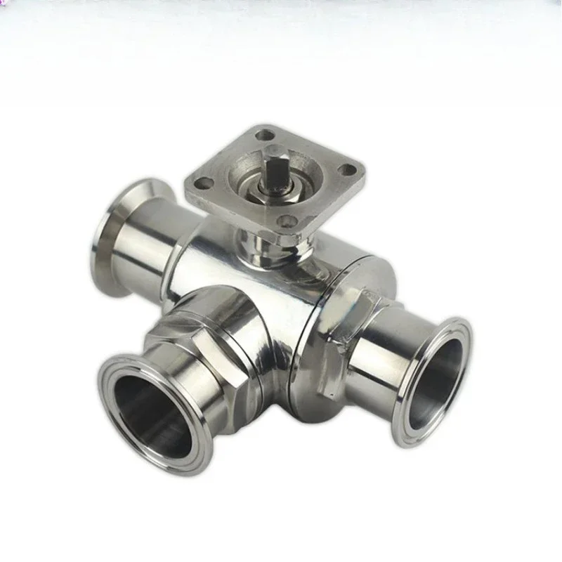 Electric Sanitary Clamp Ball Valve, Food Grade 304/316 Stainless Steel Two-way Three-way Ball Valve Diversion Electric Valve