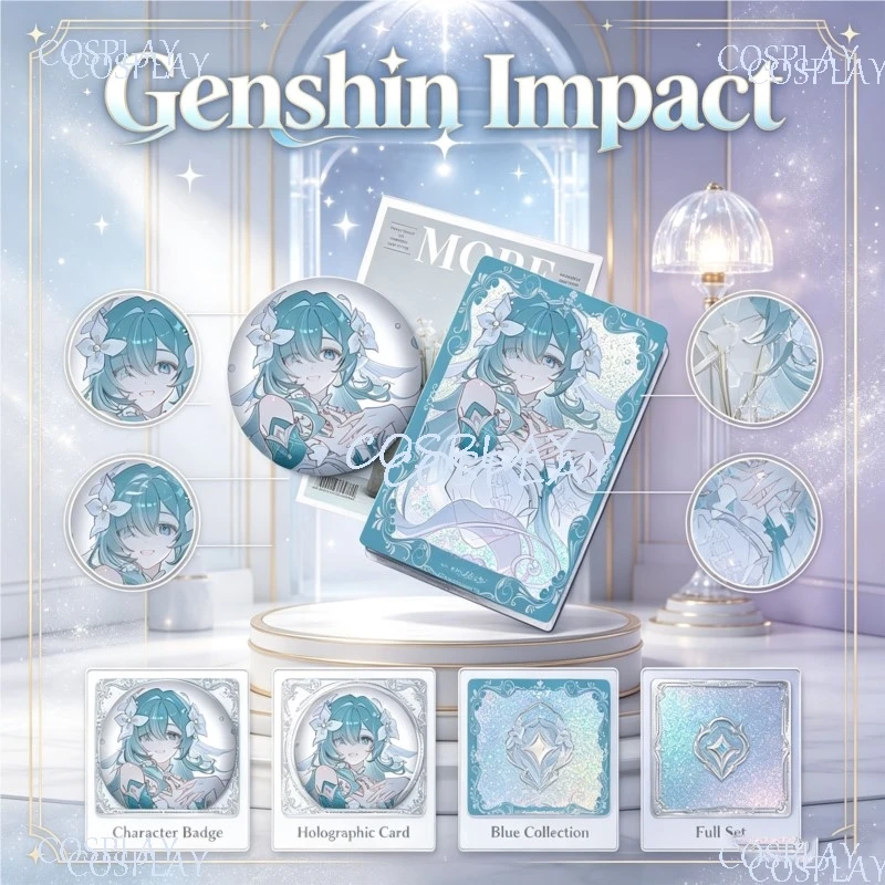 Genshin Impact Vodyanitsa Merchandise Quicksand Acrylic Block Badge Acrylic Stand Desktop Ornament Anime Collectible Halloween