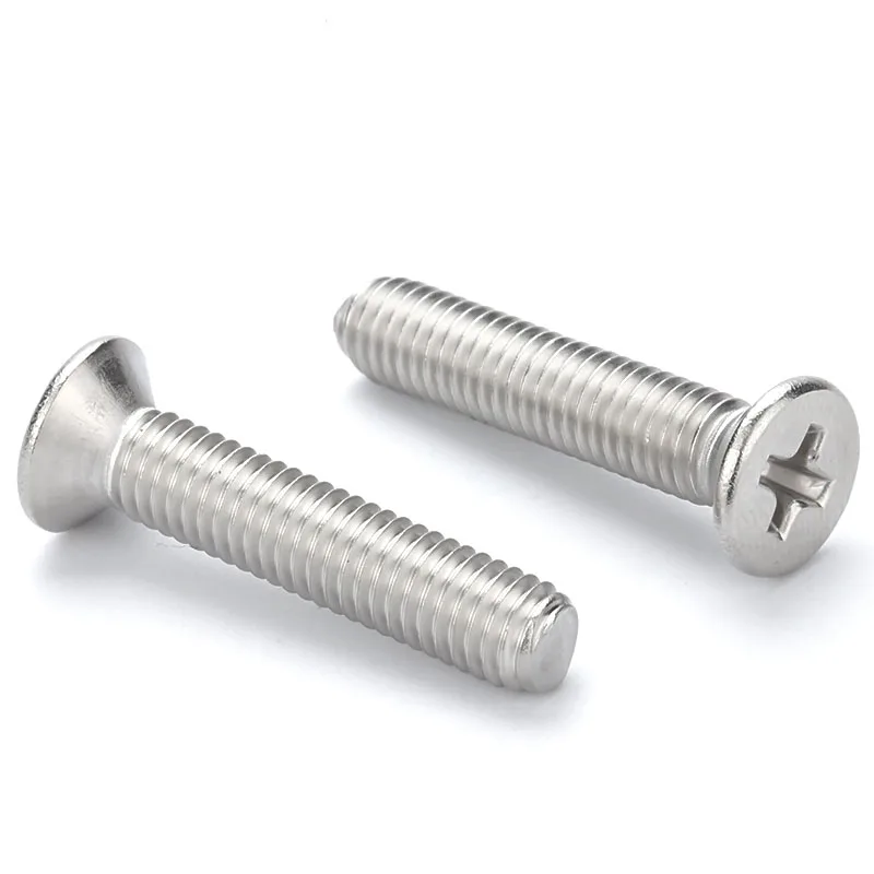 100/50/30/20/10/5/2pcs 316 Stainless Steel A4 Cross Phillips Bolt Screw Countersunk Head Flat Screws M2 M2.5 M3 M4 L 3mm to 90mm