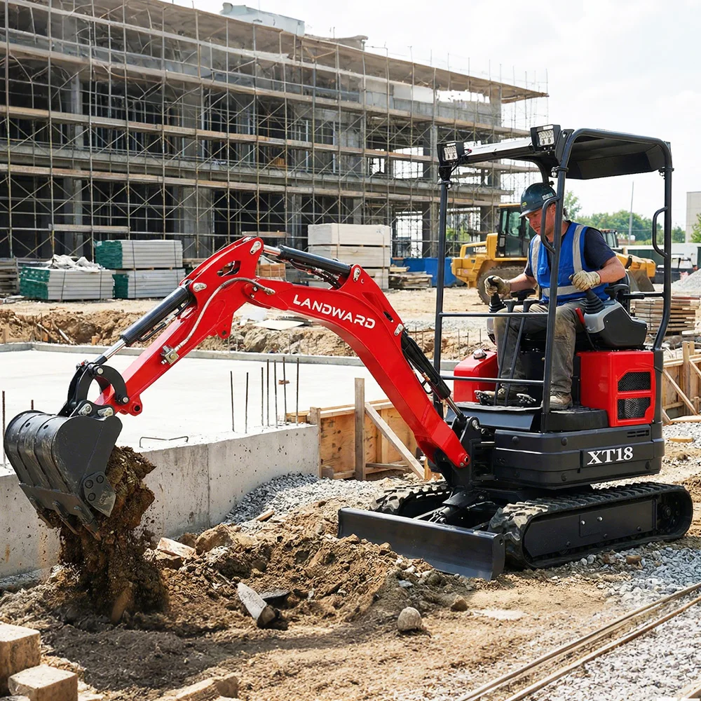 

FREE SHIPPING Mini Excavator 1.8 Ton EPA Farm New Crawler Digger Kubota Engine Cheap small Excavators 1 Ton Machine Customized