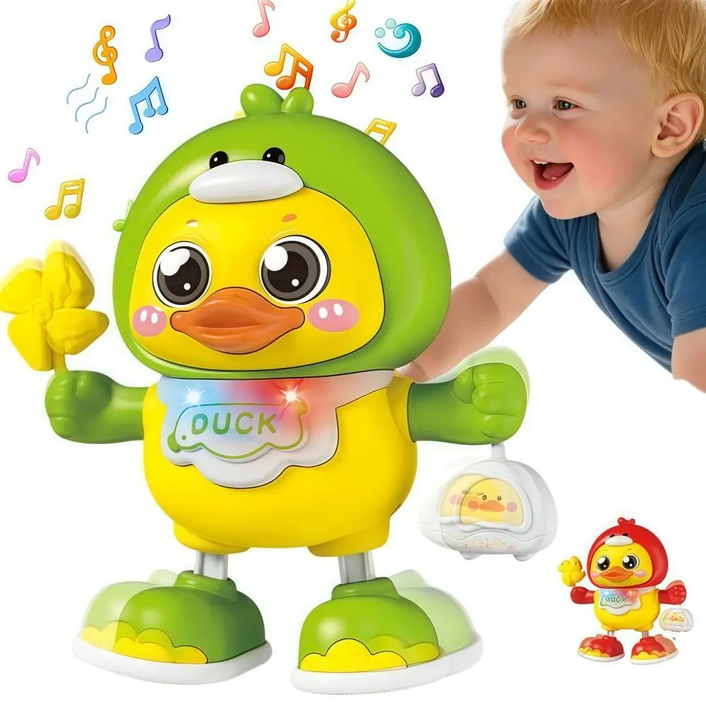 

Fun Cartoon Electric Duck Toy Crawling Training with Light Dancing Duck Toy Durable Cute Shape Singing Dancing Toy Children Gift