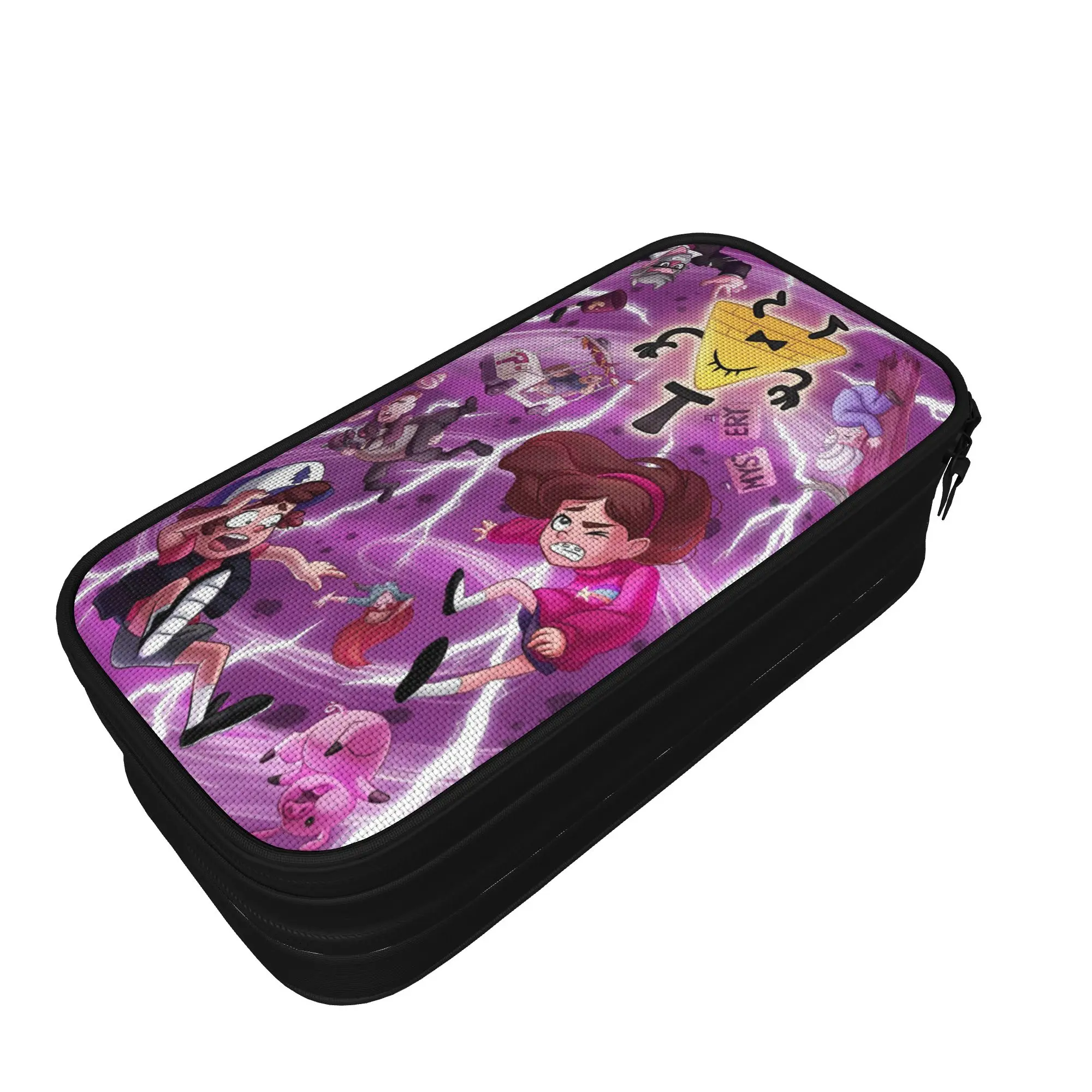 G-Gravity Falls Pencil Case  College Pencil Box Kids Canvas Retro Back To School Pencil Cases Design Stationery Organizer