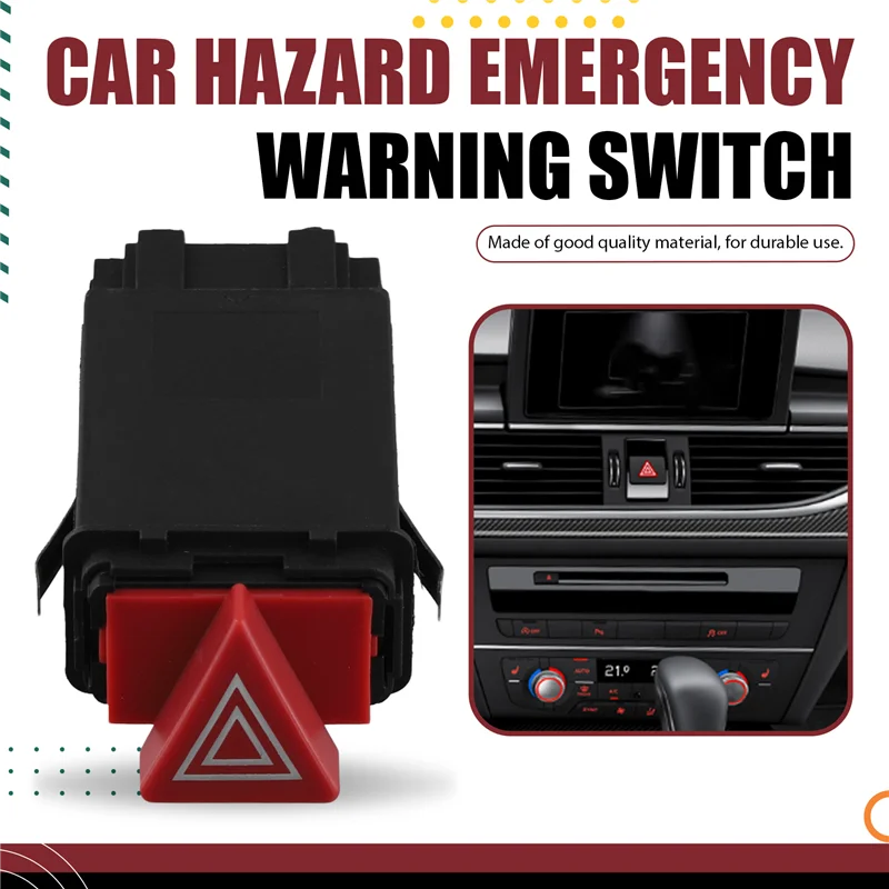 

Car For A6 RS6 S6 1998-2005 Emergency Hazard Warning Light Switch 4B0941509K Featuring 4B0941509D-A54R