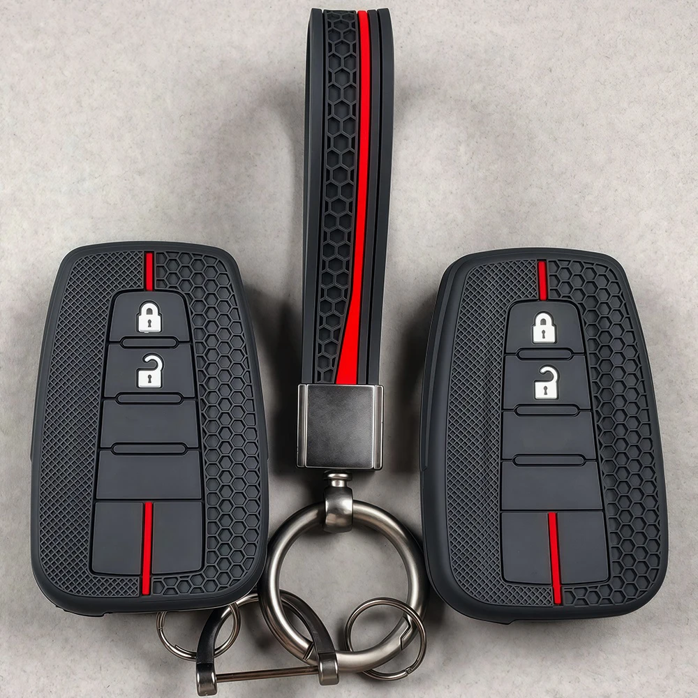 Silicone Remote Car Key Case Cover for Toyota CHR Camry Corolla RAV4 Highlander C-HR Prius Land Cruiser Prado Shell Accessories