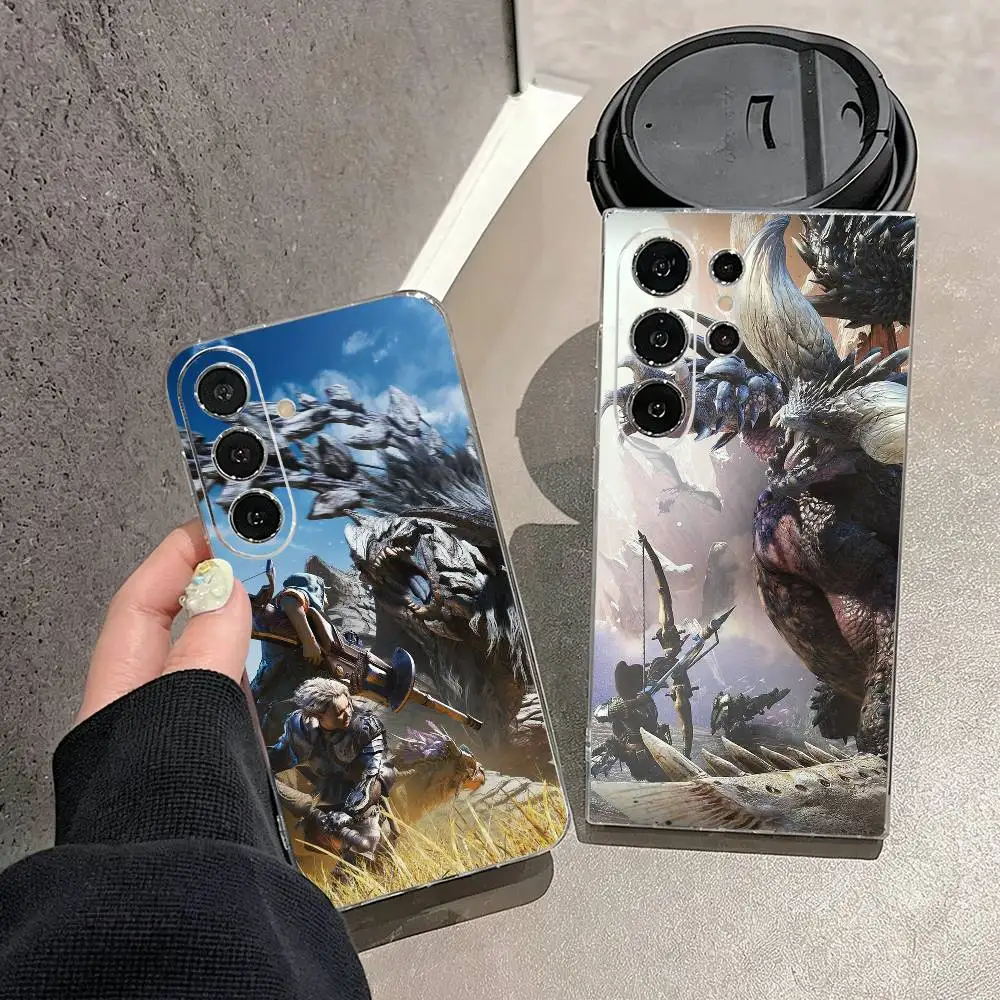 Game M-Monster Hunter Wilds  Phone Case For Samsung S25,S24,S21,S22,S23,S30,Ultra,S20,Plus,Fe,Note,10,9,5G Transparent