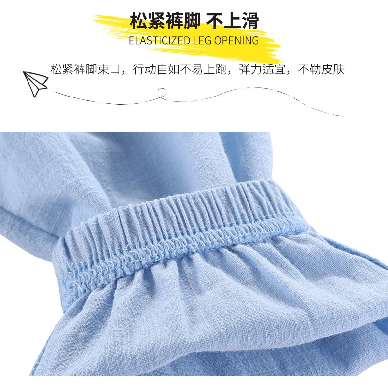 Mückensichere Kinderhose aus Reiner Baumwolle Sommerliche Dünne und Lockere Kinder-Laternenhose Lässige Hosen für Jungen und Mädchen – Detail 9