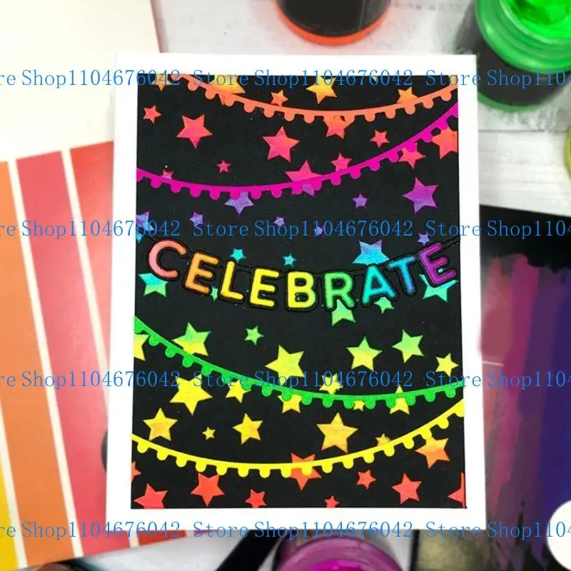 

5ASD Празднование баннеры умирают по сокращению трафаретов для альбома тиснения