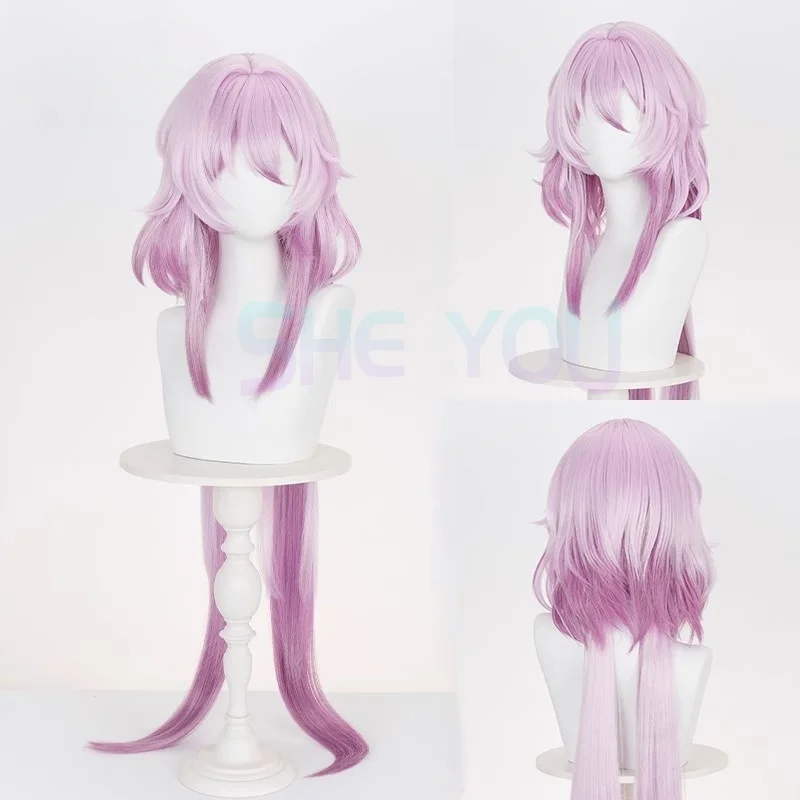 

March 7th Evernight Cosplay Wig 110cm Pink Purple Gradient Wigs For Women Cosplay Anime Wig Heat Resistant Synthetic Hair