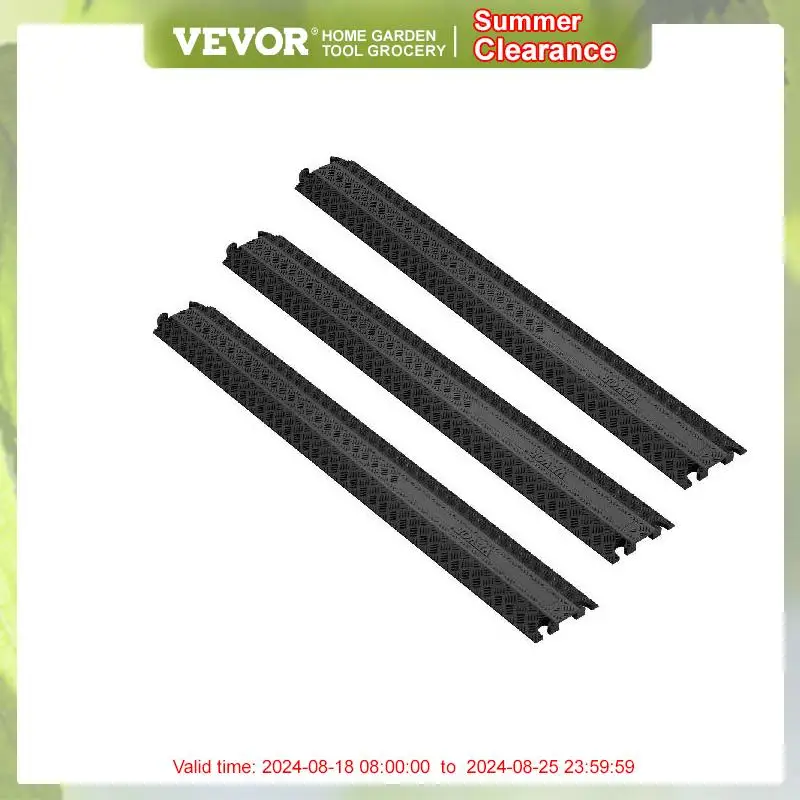 VEVOR Drop Over Cable Cover Ramp Cable Hose Protector Ramp Floor Cord Cover for High Walking Traffic Areas Outdoor Office School