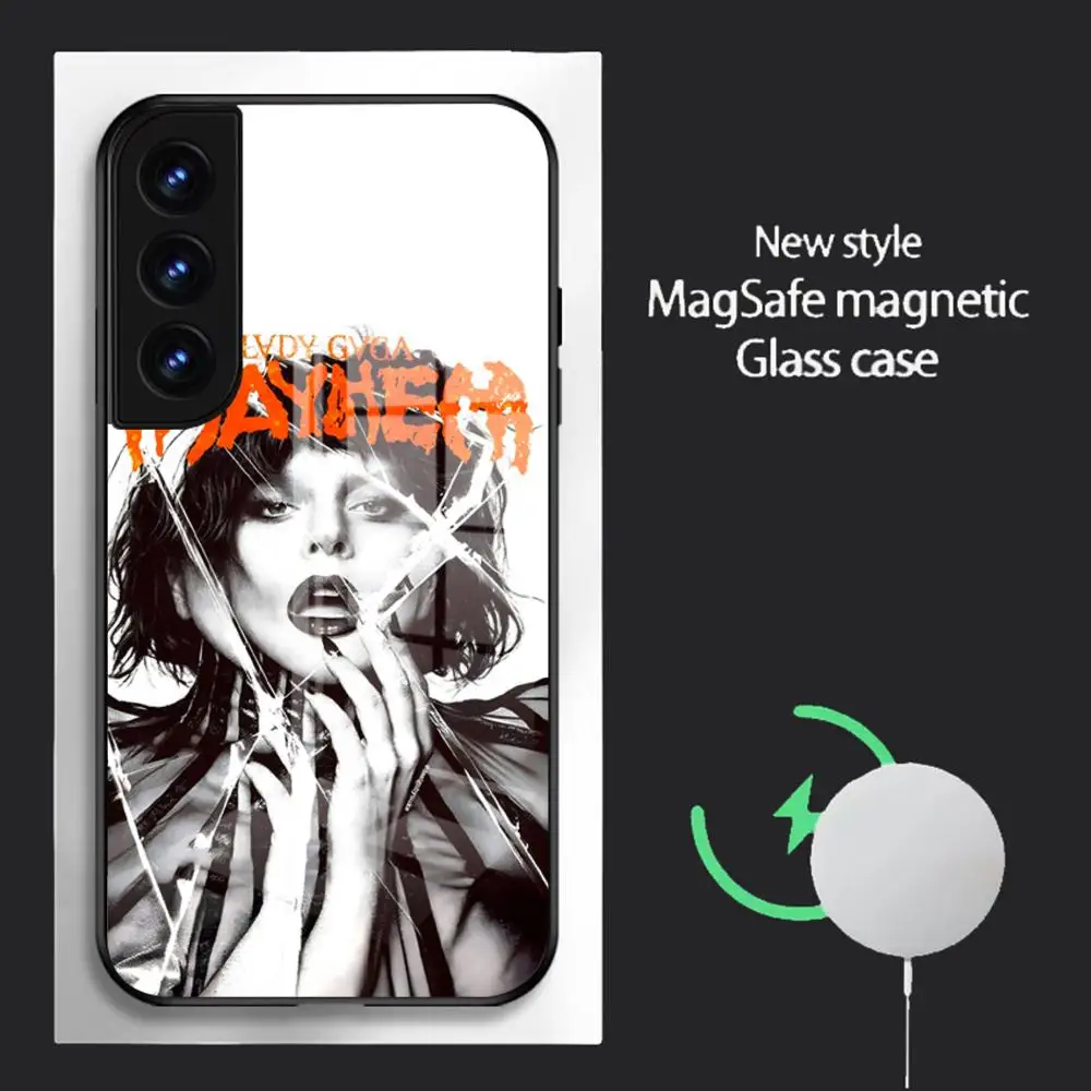 Singer L-Lady G-Gaga Phone Case For Samsung S26 S25 S24 S23 S22 S21 S20 FE Plus Ultra Glass Magnetic Case