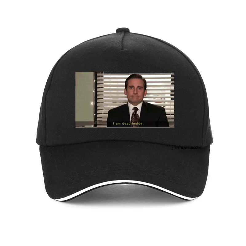 

I Am Dead Inside Quotes Funny cap The Office Michael Scott Baseball Caps Unisex Tumblr Grunge Fashion Men Women Snapback hat