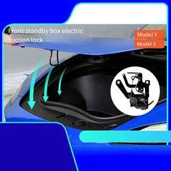 Front Trunk Electric Suction Lock for Tesla Frunk Soft Closing Model Y/3 Highland Automatic Frunk Auto Closer