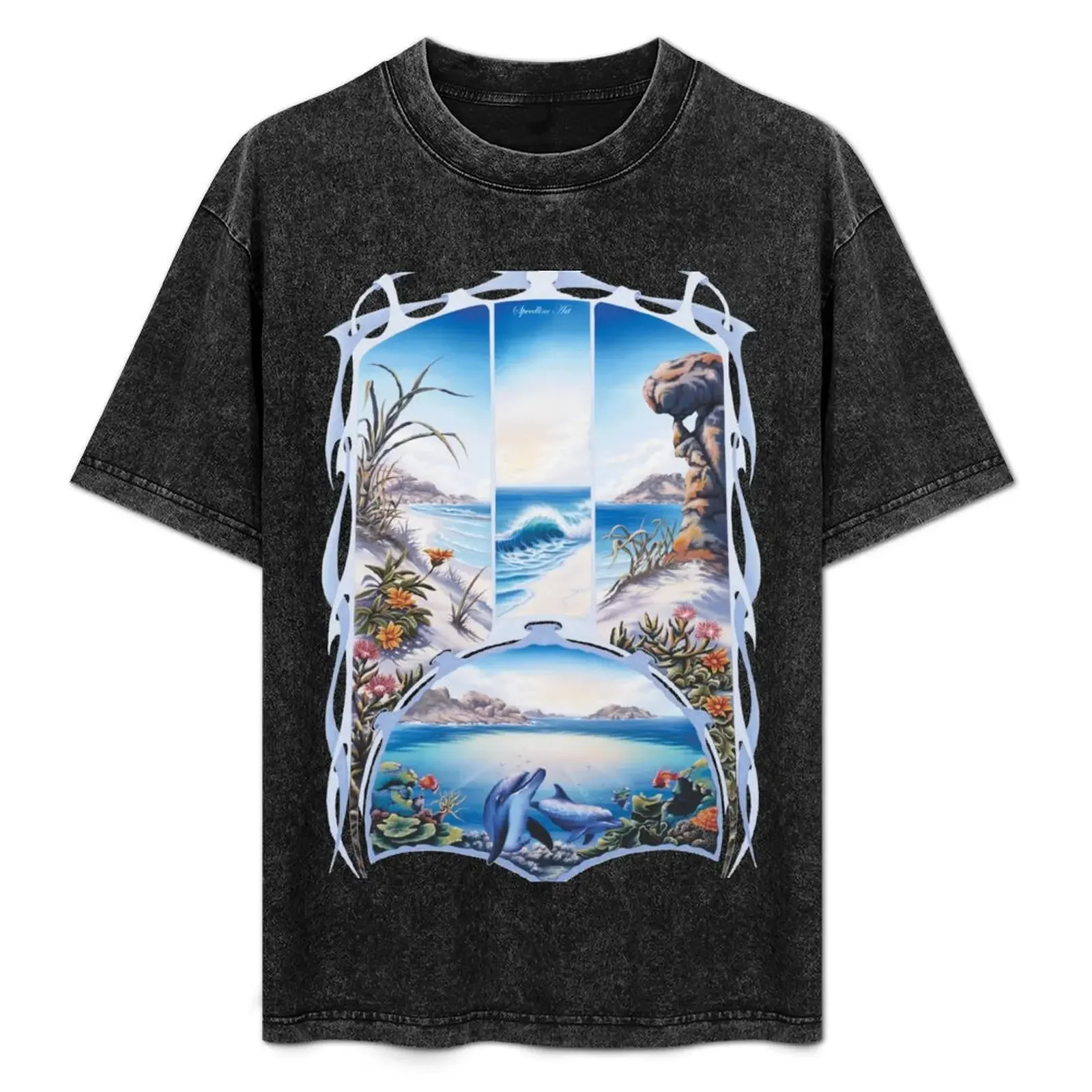 

speedlineart, coastal dream T-Shirt Fashion Print Casual Short Sleeve
