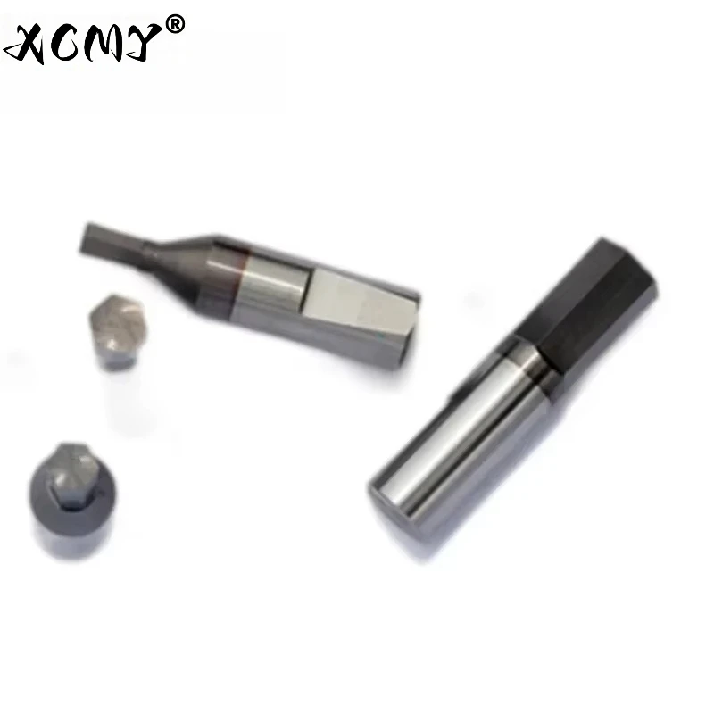 CNC High Speed Steel With Coated Hexagon Rotary Broach Punch Bit Punching Tool Holder Rotated Blanking Cutter Coating Alloy Head