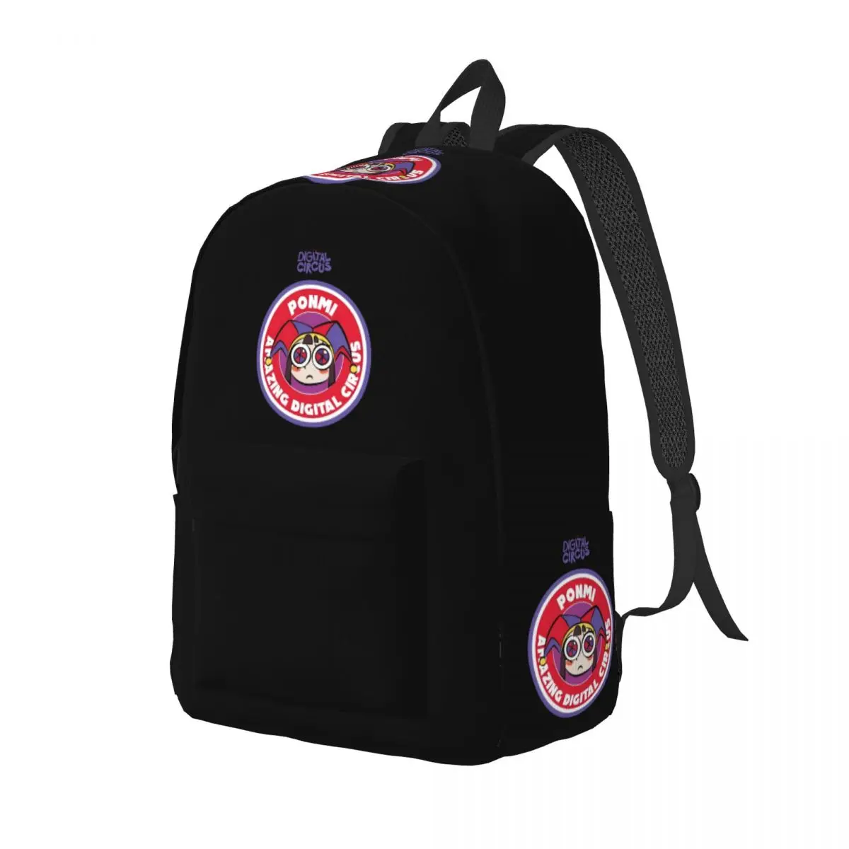 PONMI-THE INCRÍVEL CIRCUS DIGLED Mochila para Homens e Mulheres, Mochila para Estudante Adolescente, Caminhadas, Viagem, Laptop Canvas Bags