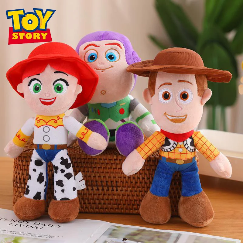 2025 Hot Toy Story Buzz Lightyear Woody Plush Doll Space Ranger Stuffed Toy Jessie Plushie In Stock Fast Shipping Kids Gift