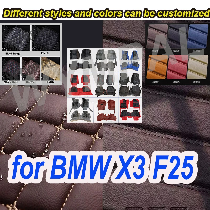 

LUXURY Car floor mats for BMW X3 F25 2011 2012 2013 2014 2015 2016 Custom auto foot Pads automobile carpet cover interior