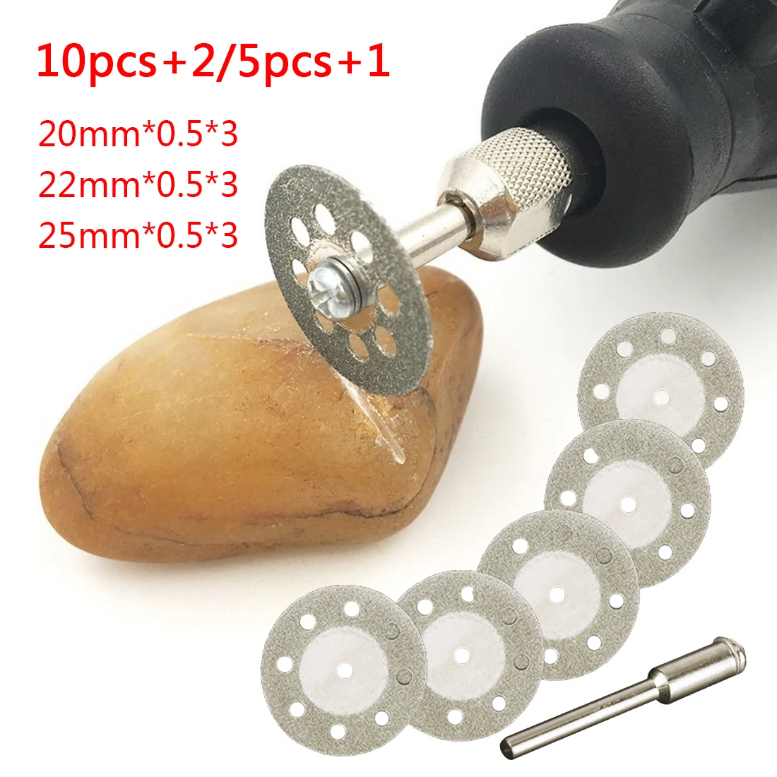 Abrasive Disc 10pcs/5pcs Dremel Mini Diamond Grinding Wheel Saw Cutting Disks For Dremel Rotary Tools Accessories with Mandrel