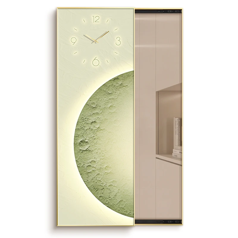 

Cream wind can be blocked and closed, hidden push-pull hidden full-length mirror wall-mounted painting, invisible full-length mi