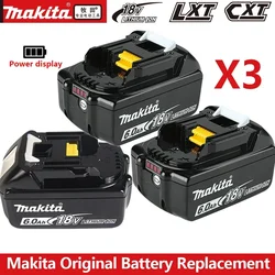 Original For Makita 18v 6Ah Rechargeable Lithium Ion Makita 18 v Battery BL1830BL1840 BL1850Power Tool Battery