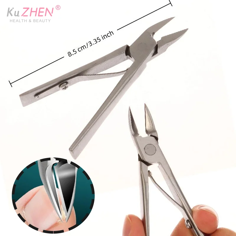 

1 шт., профессиональная машинка для стрижки ногтей из нержавеющей стали с корпусом из нержавеющей стали для ухода за ногтями и удаления вросших ногтей