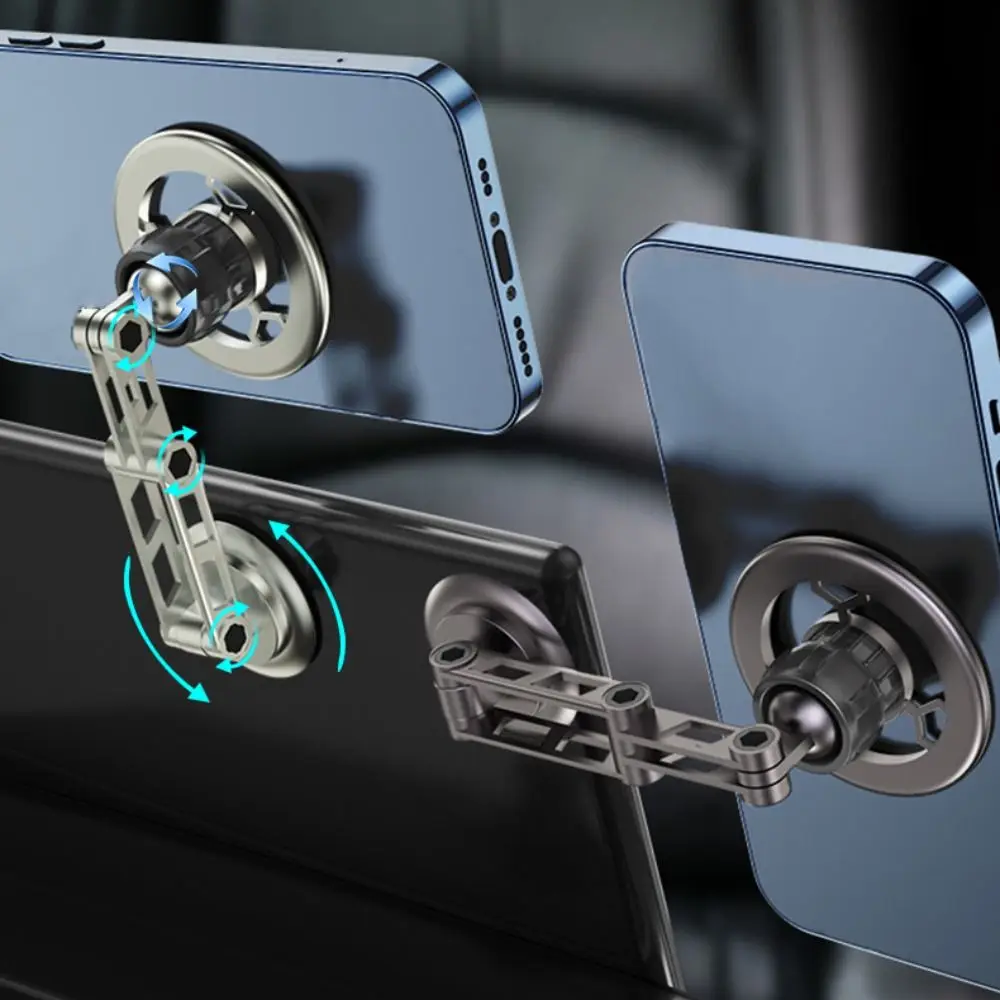 

360° Rotation Magnetic Car Phone Holder Anti-Shake Telescoping Car Cell Phone Holder Folding Self-adhesive