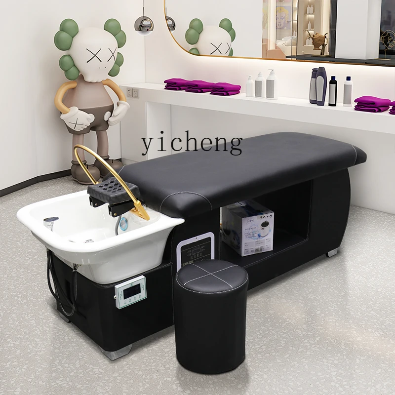 

XL Barber Shop with Water Heater Fumigation Water Circulation Head Treatment Shampoo Chair Hair Salon Full Lying Bed