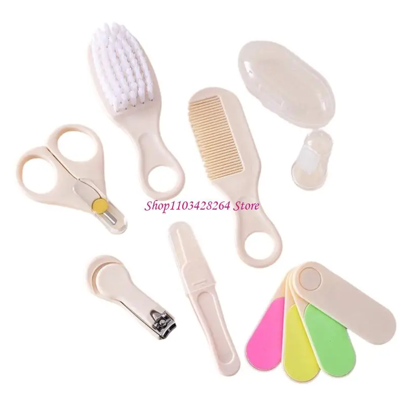 

Портативный набор для ухода за детьми на 7 частях для новых родителей Essential Nails Trimmer Head Brush Ежедневное и