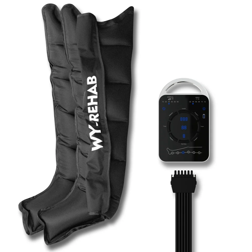 6 Chambers Air Compression Recovery Boots Sequential Massage System For Sports Recovery & Muscle Relax Portable & Rechargeable