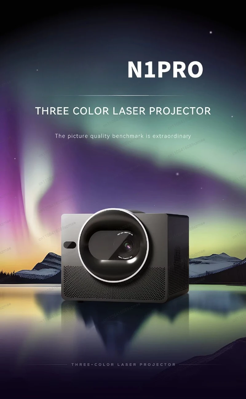 4K Laser Projector 2000 Lumens, YDH-N1 Professional with RGB Triple Color, Auto Focus & Keystone, 300