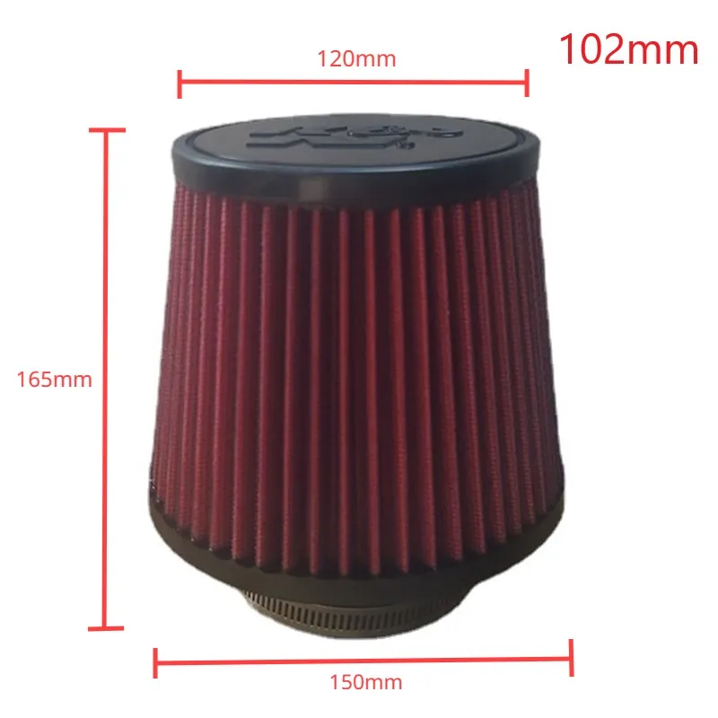 2,5 3 3,5 4 inch auto-inlaatluchtfilter voor K&N 14084-2 Universele High Flow Cone 102 89 76 70 63,5 60 mm KN taps toelopende paddestoelkop