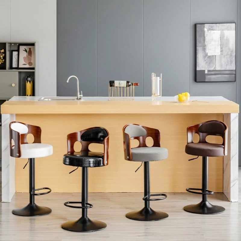 

BAR Chair Modern Simple Household Lift Front Desk Nordic Light Luxury Stool Backrest High