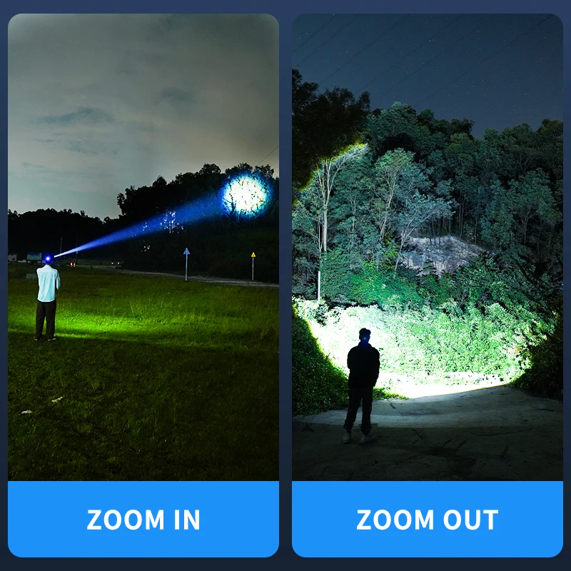 Smiling Shark LED Headlight 5Mode Type c Rechargeable P50 Super Bright 5000LM Waterproof Outdoor Fishing Lighting TD0181