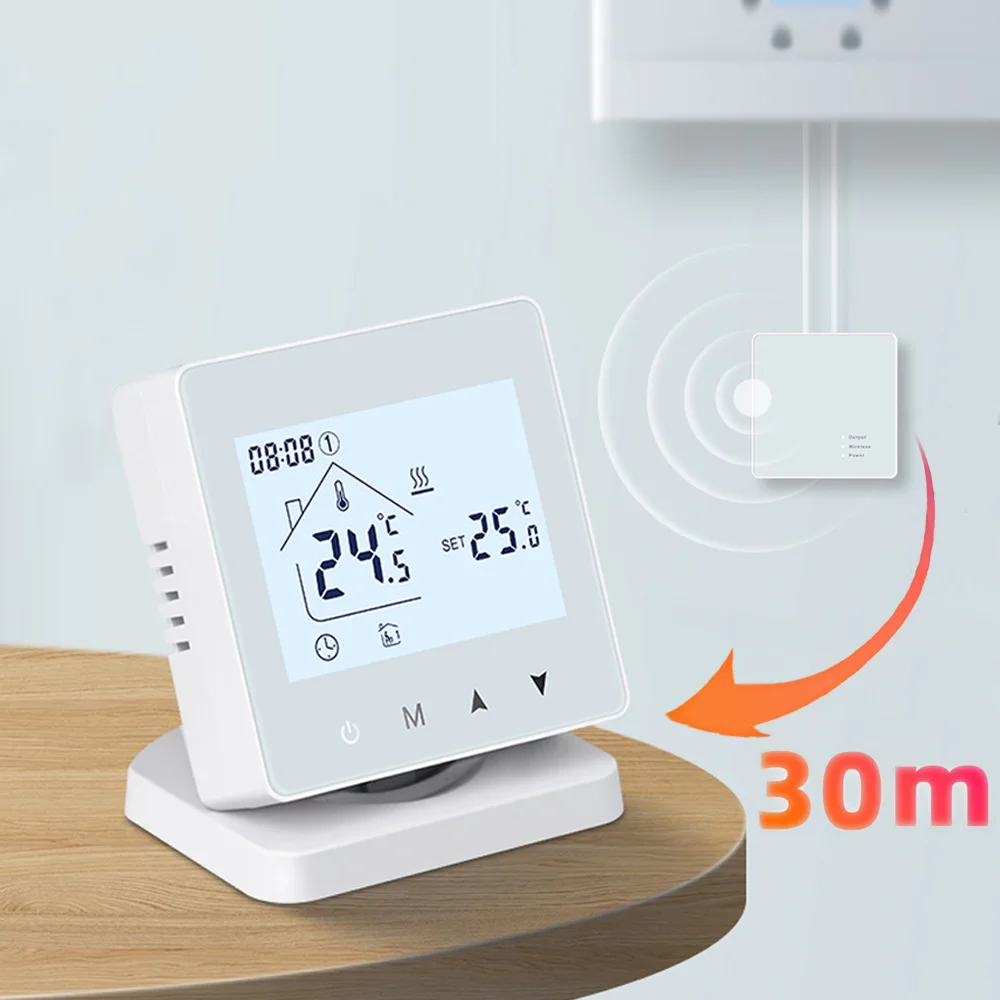 Smart Wireless Thermostat for Gas Boiler Room Heating RF Digital Temperature Controller Programmable