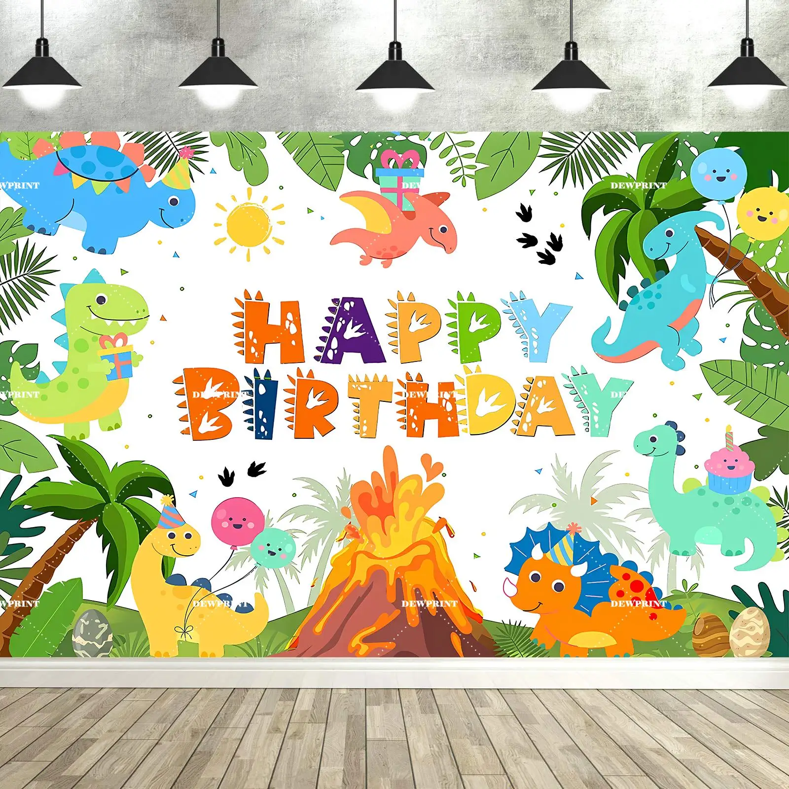

Birthday Party It's a Boy Gender Reveal Photography Backdrop Jungle Forest Animal Safari Wild One Baby Shower Background TR-01