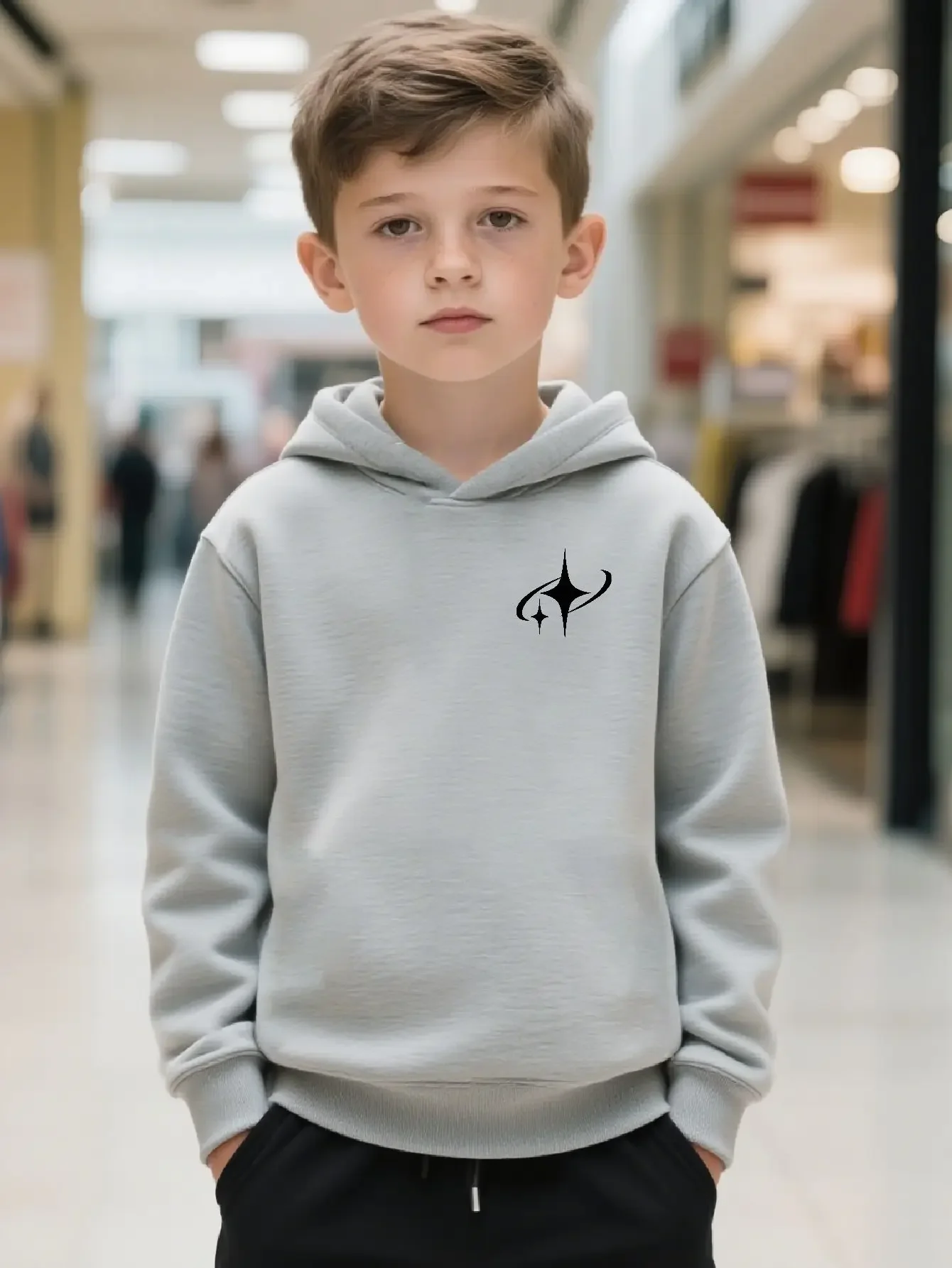 Autumn/Winter Starlight Team | Children's Galaxy Pattern Hoodie | Sparkling Starlight Print Pullover