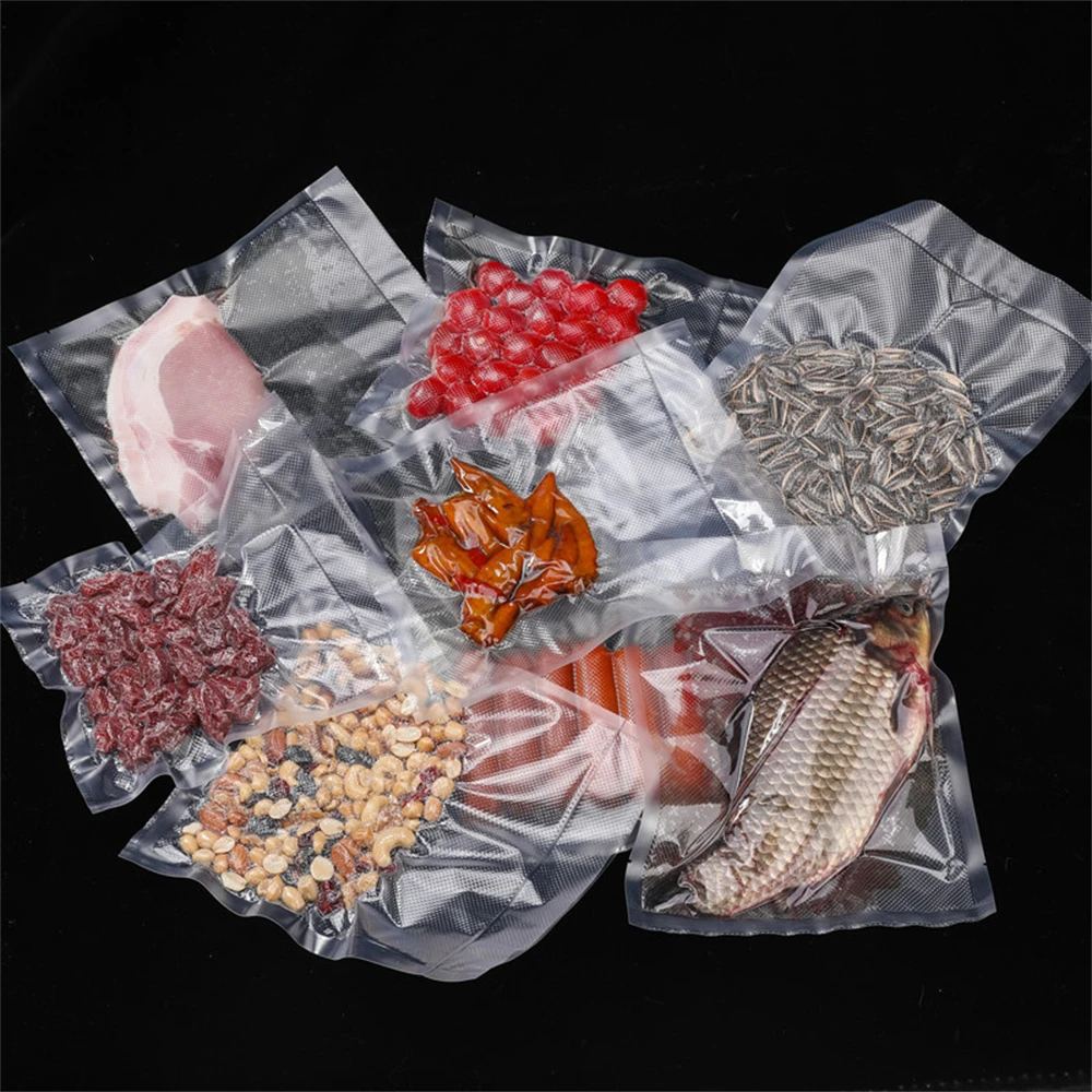100PCS Vacuum Bags For Food Lot Packed Sealing Storage Bags Heated Freezer Bags Kitchen Food Transparent Cooked Food Bags image 2