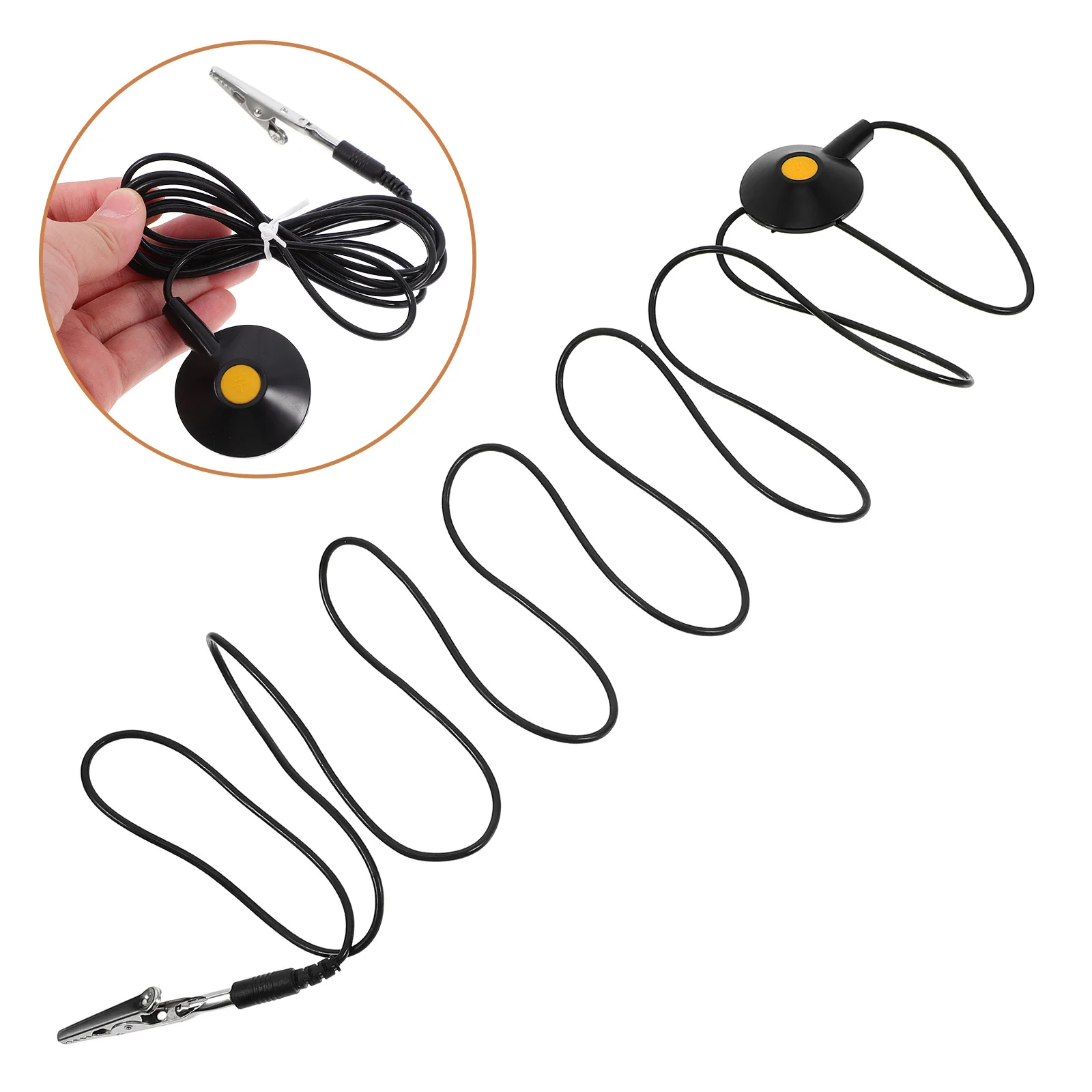 

Anti-Static Sucker Ground Cable Pu Pvc Black Esd Protection For Electronic Repair Safety Grounding Receptacle Esd Cable