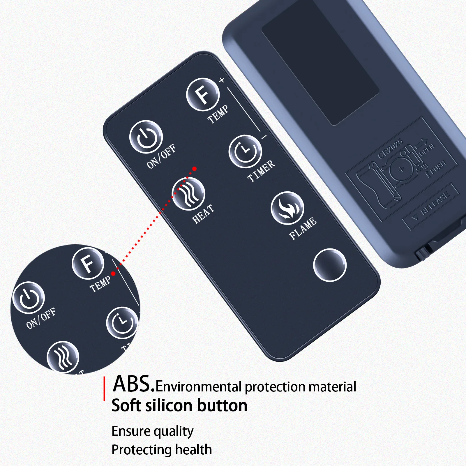 Nuevo Control remoto para chimenea eléctrica Greystone RV 324-000080 324-000142 F2625