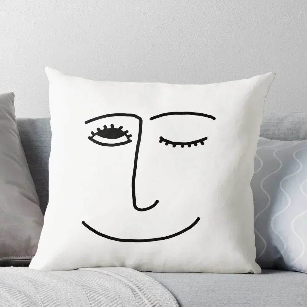 Winky Face Throw Pillow luxury decor Pillow Cover pillow