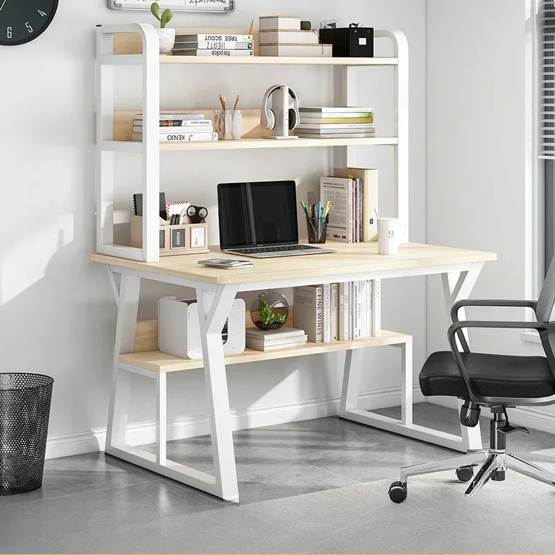 New model Desktop computer desk bedroom simple bookshelf integrated writing desk desk