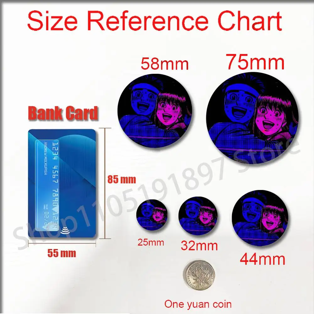 Boxing H-Hajime no Ippo Makunouchi Insignia Badge Cover For Round Pin Brooch Decoration 32mm 25mm 44mm 75mm 58mm