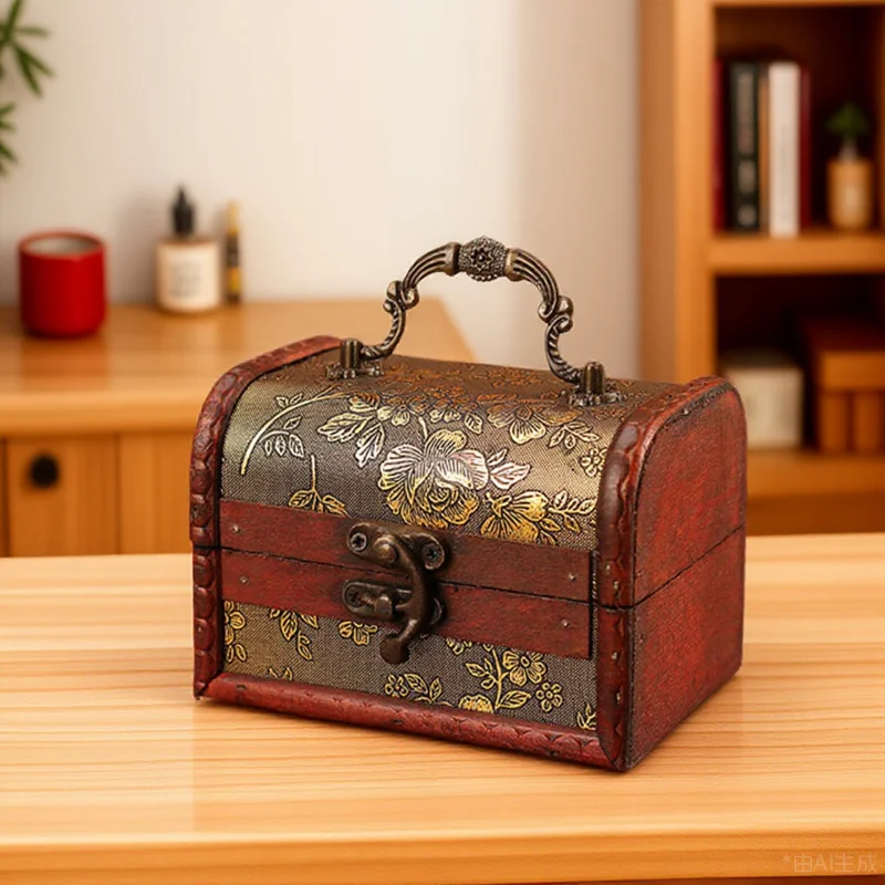 

Wooden Jewelry Box Vintage Gift Wrapping Storage Case For Chocolates Candies Biscuits Small Gifts Sundry Container Retro Wood
