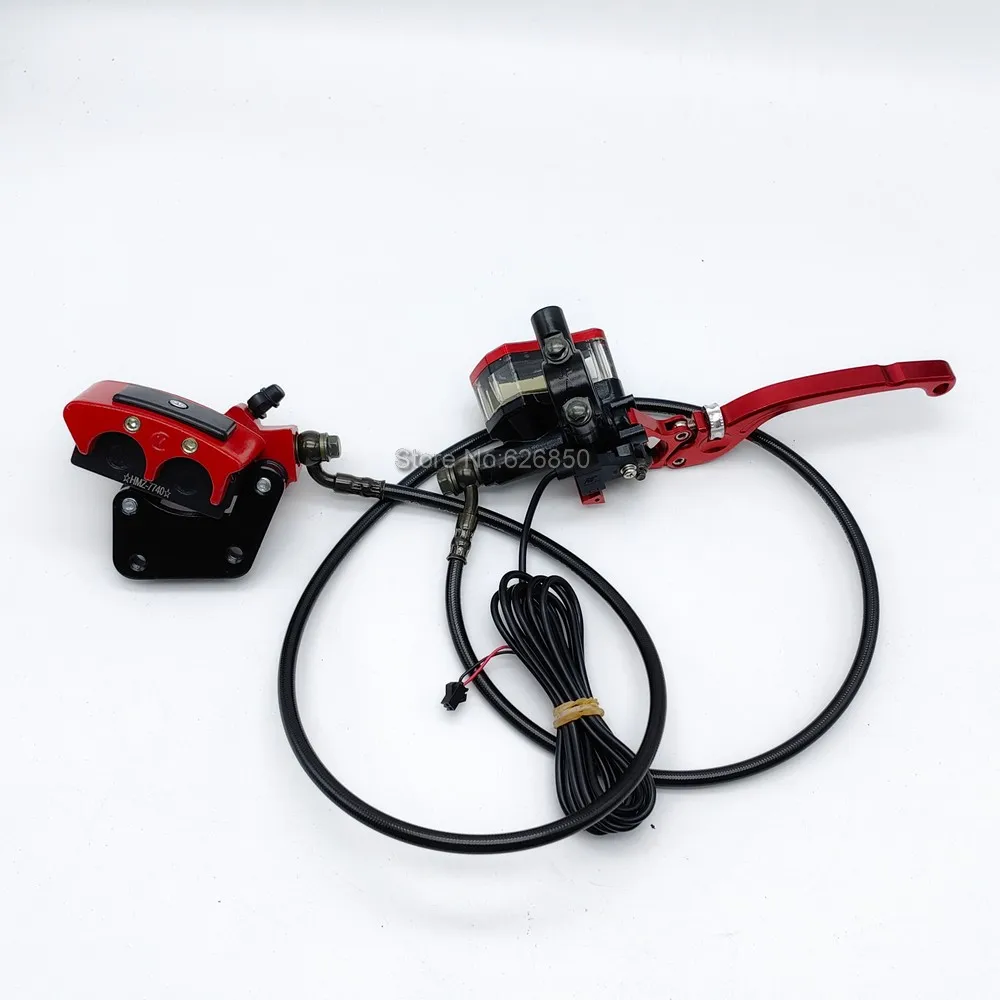 

Citycoco Customized Brakes Transparent Brake Oil Tank Dual Pump Caliper For Citycoco Electric Scooter Tricycle Front Wheel Brake