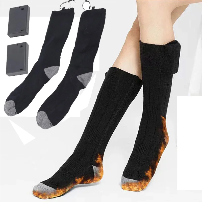 

Winter Heated Socks with Battery Box Thermal Electric Foot Warmer Windproof for Men & Women Hiking Ski Outdoor Socks