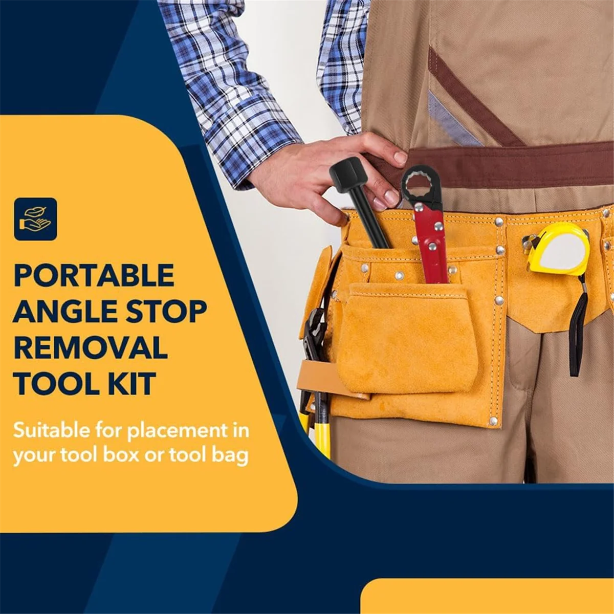A002 Plumbing Tools, Useful Angle Wrench Set, Plumbers Wrench Angle Stop Wrench Set Makes Plumbing Jobs Easier
